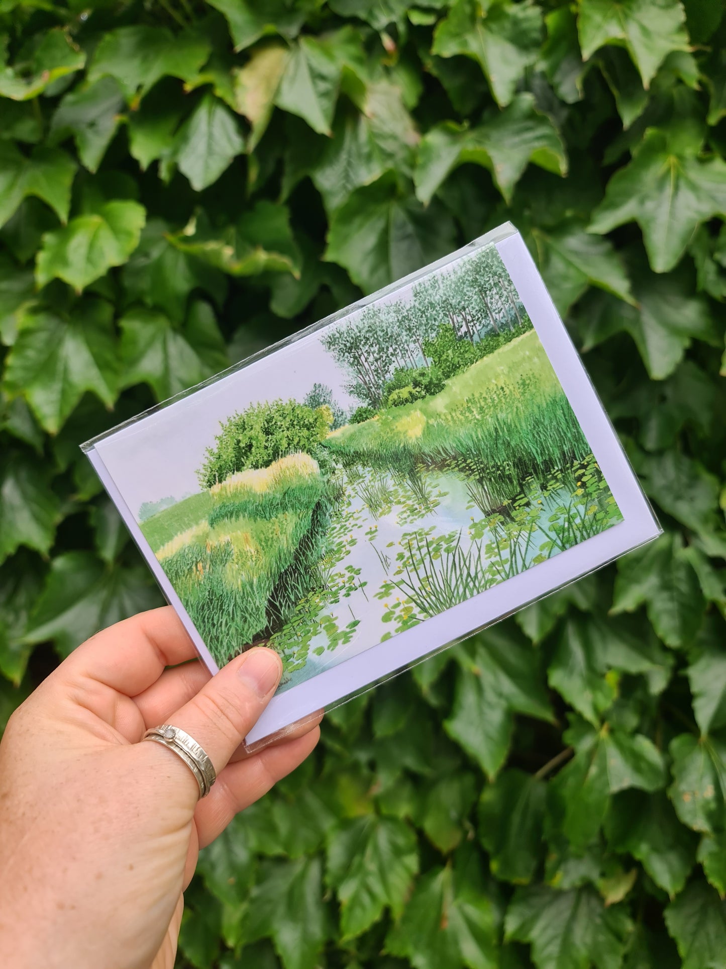 Waterlillies- Greetings Card