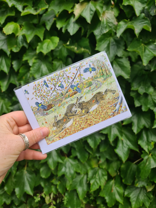 Running Free (Colour) - Greetings Card