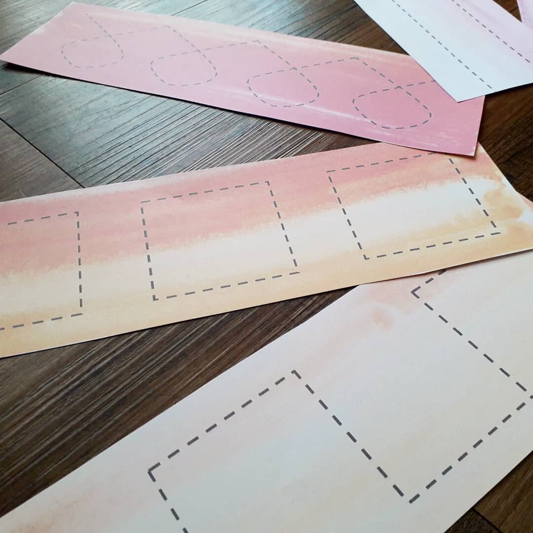 Pre - writing tracing and cutting pages - PDF - At the Cherry Tree