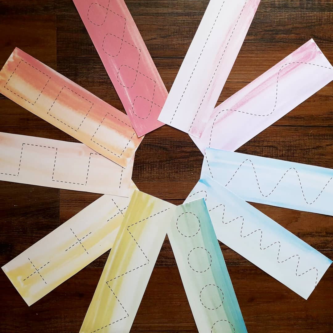 Pre - writing tracing and cutting pages - PDF - At the Cherry Tree