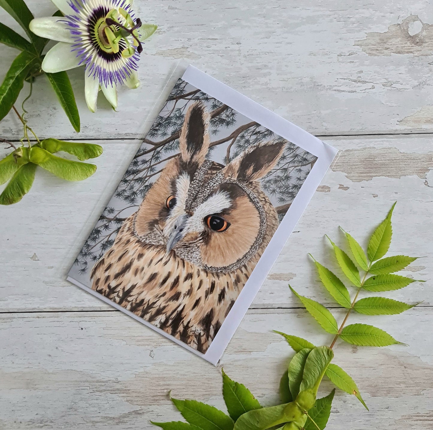 Watching - Greetings Card - At the Cherry Tree