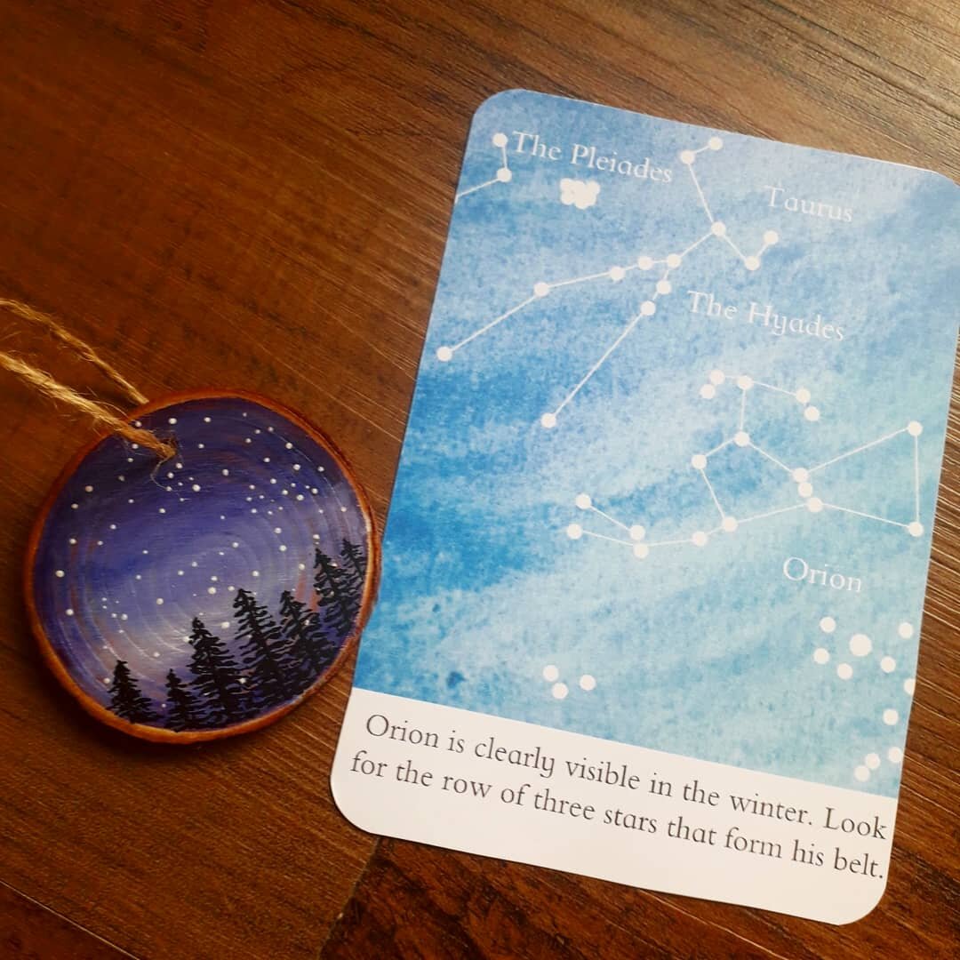 Winter Stargazing cards - PDF - At the Cherry Tree