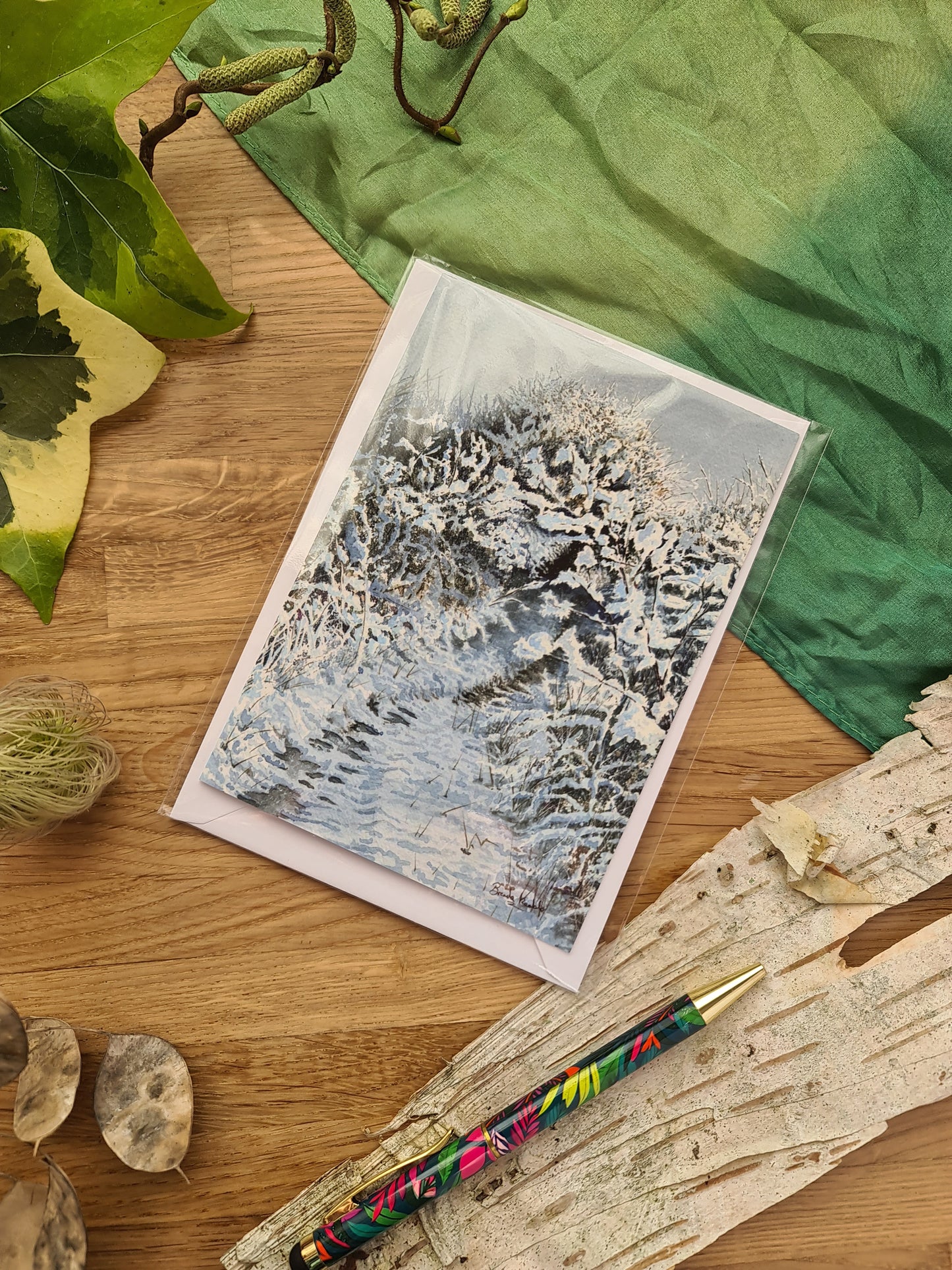 Snowy Footpath - Greetings Card