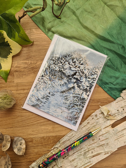 Snowy Footpath - Greetings Card