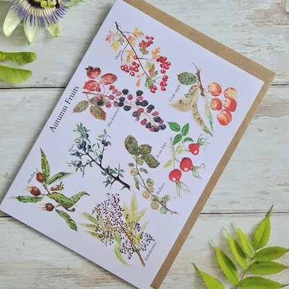 Autumn Fruit ID - Greetings Card - At the Cherry Tree