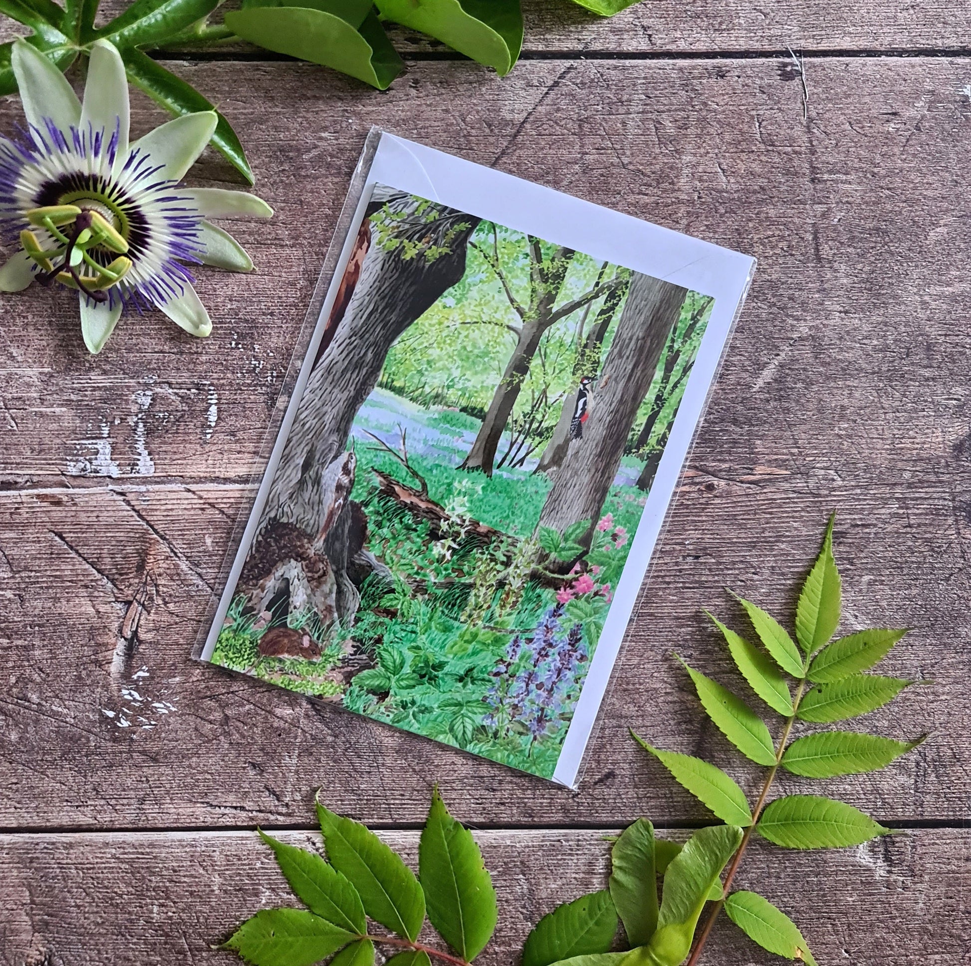 Captain's Wood - Greetings Card - At the Cherry Tree