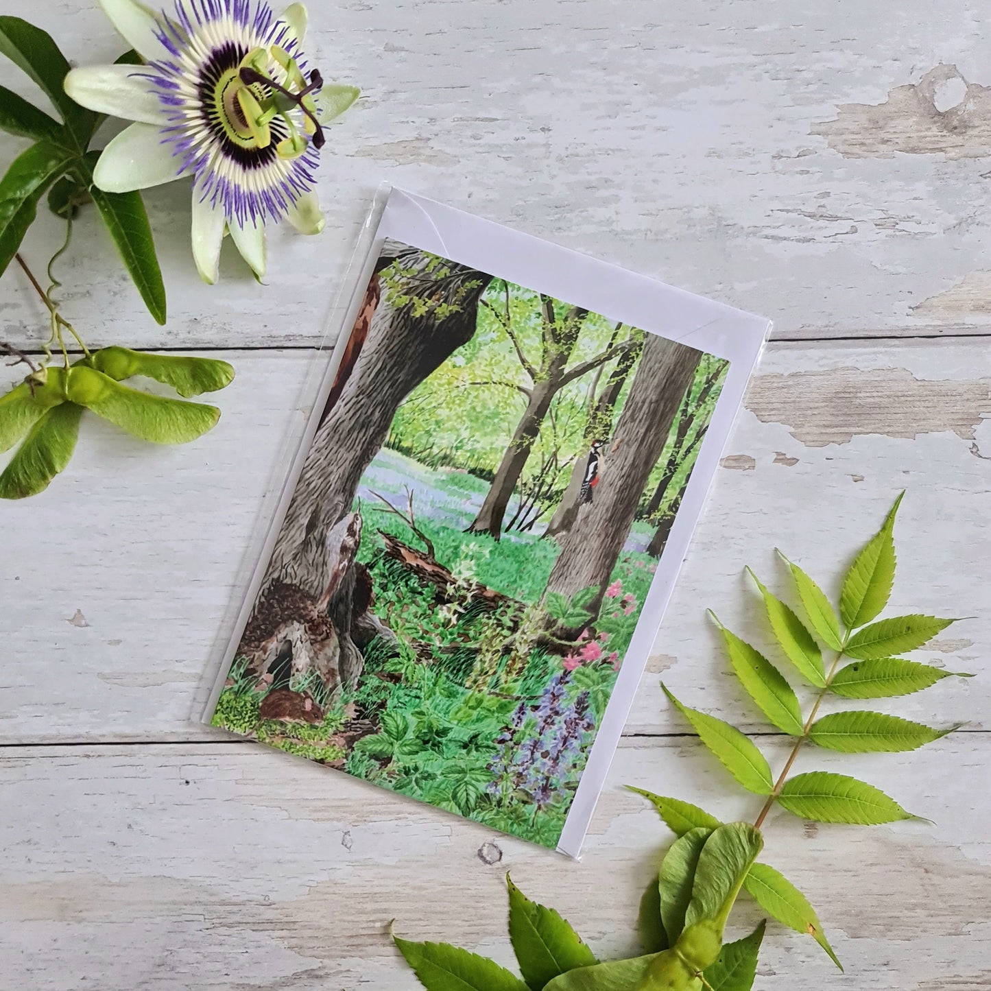 Captain's Wood - Greetings Card - At the Cherry Tree