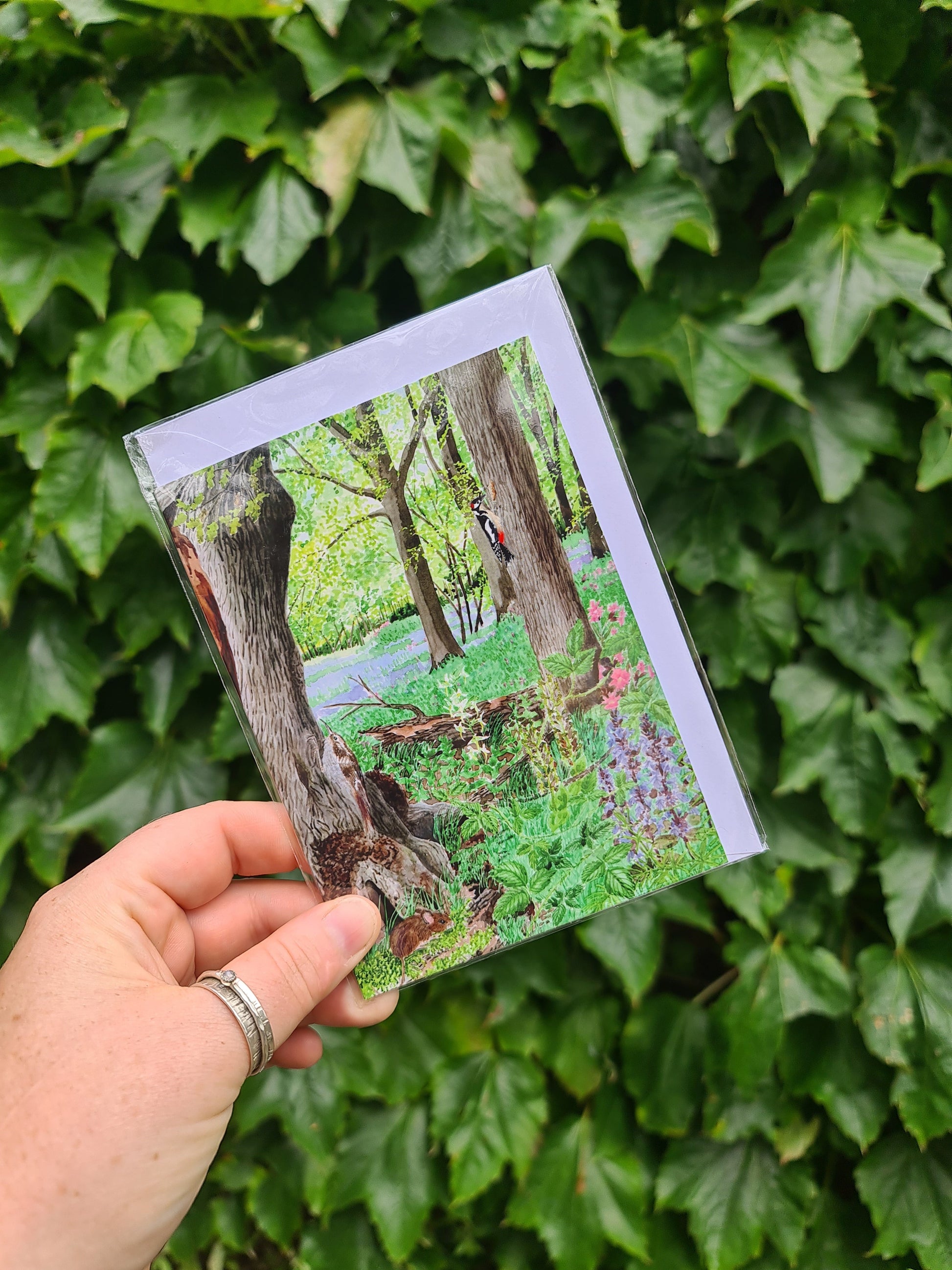Captain's Wood - Greetings Card - At the Cherry Tree