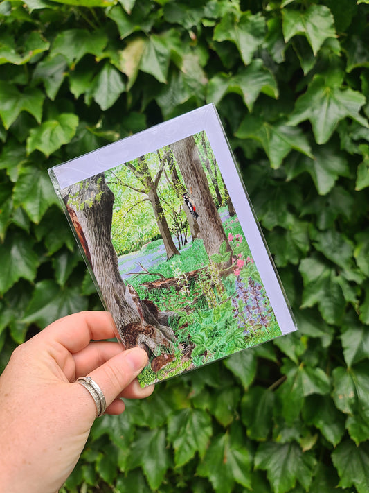 Captain's Wood - Greetings Card - At the Cherry Tree