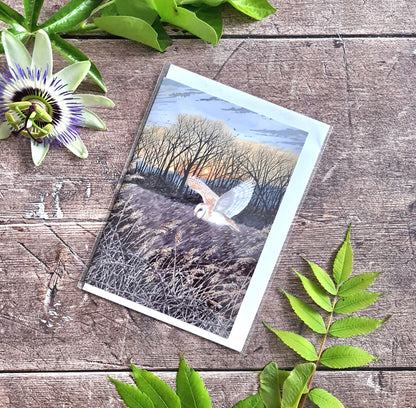 Evening Flight - Greetings Card - At the Cherry Tree