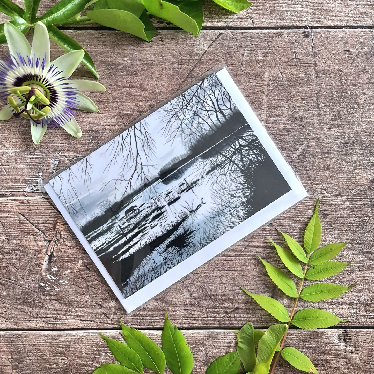 Flooded Fields - Greetings Card - At the Cherry Tree