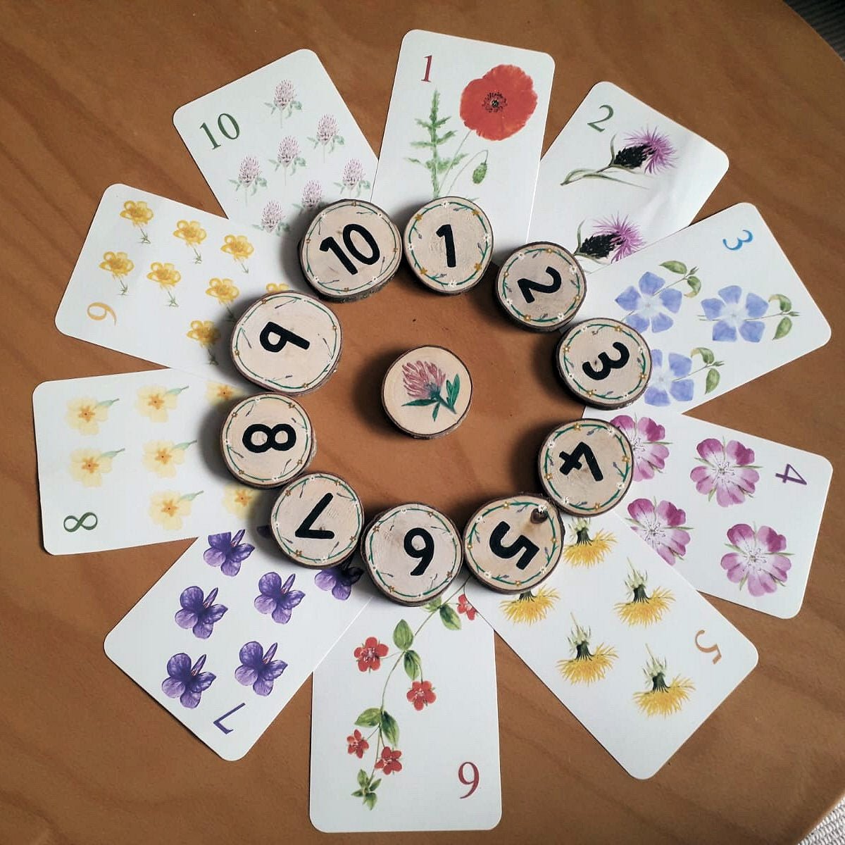 Flower Counting cards 1 - 10 - PDF - At the Cherry Tree