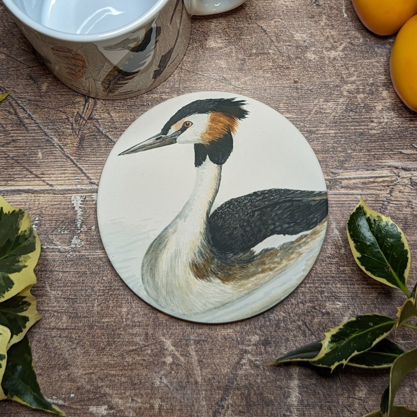 Grebe Coaster - At the Cherry Tree