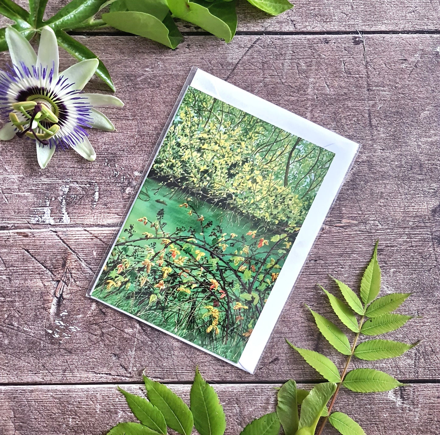 Green Pond - Greetings Card - At the Cherry Tree