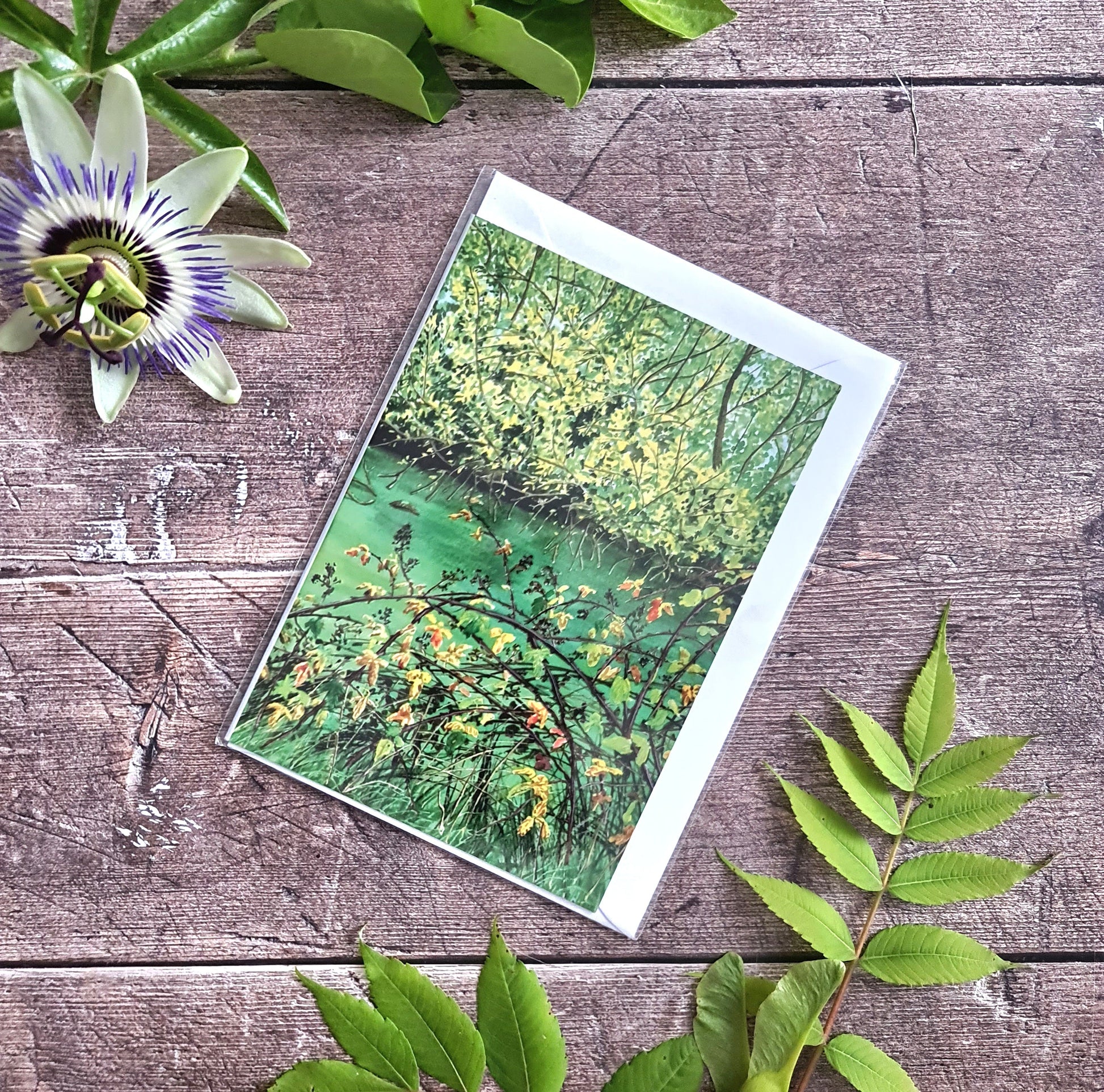 Green Pond - Greetings Card - At the Cherry Tree