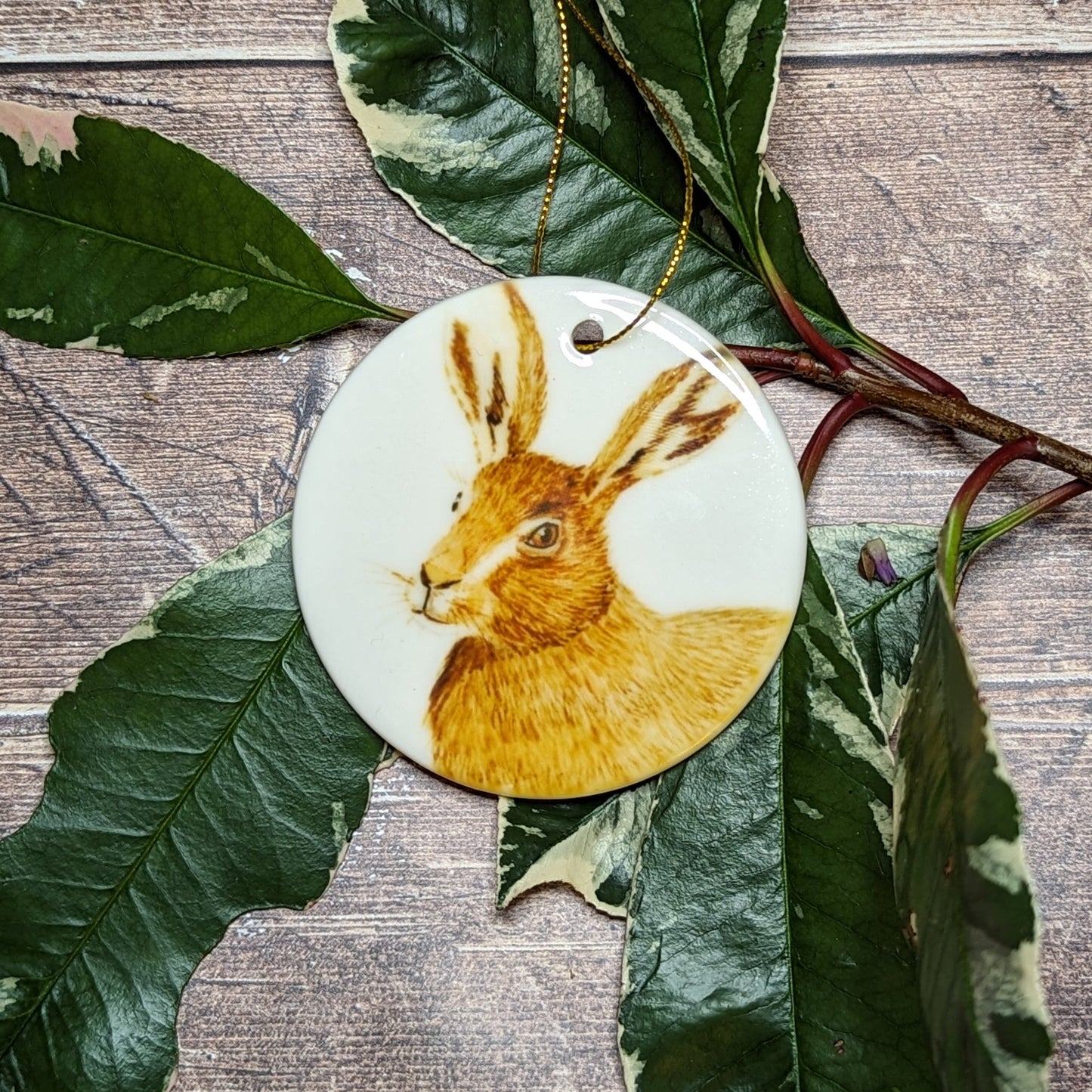 Hare Decoration - At the Cherry Tree