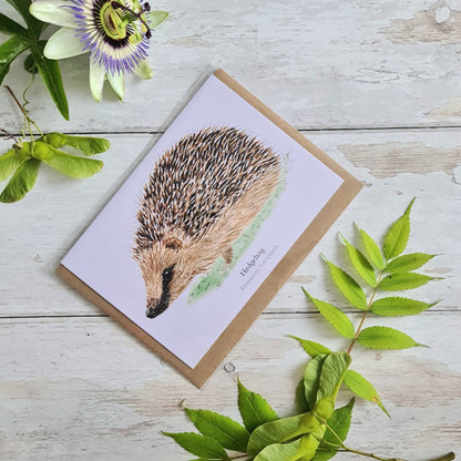 Hedgehog - Greetings Card - At the Cherry Tree