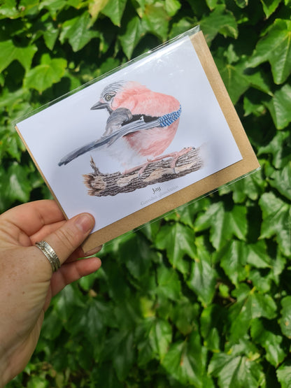 Jay - Greetings Card - At the Cherry Tree