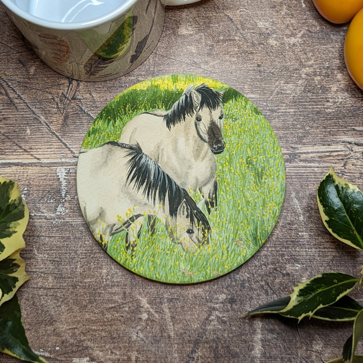 Konik Ponies Coaster - At the Cherry Tree