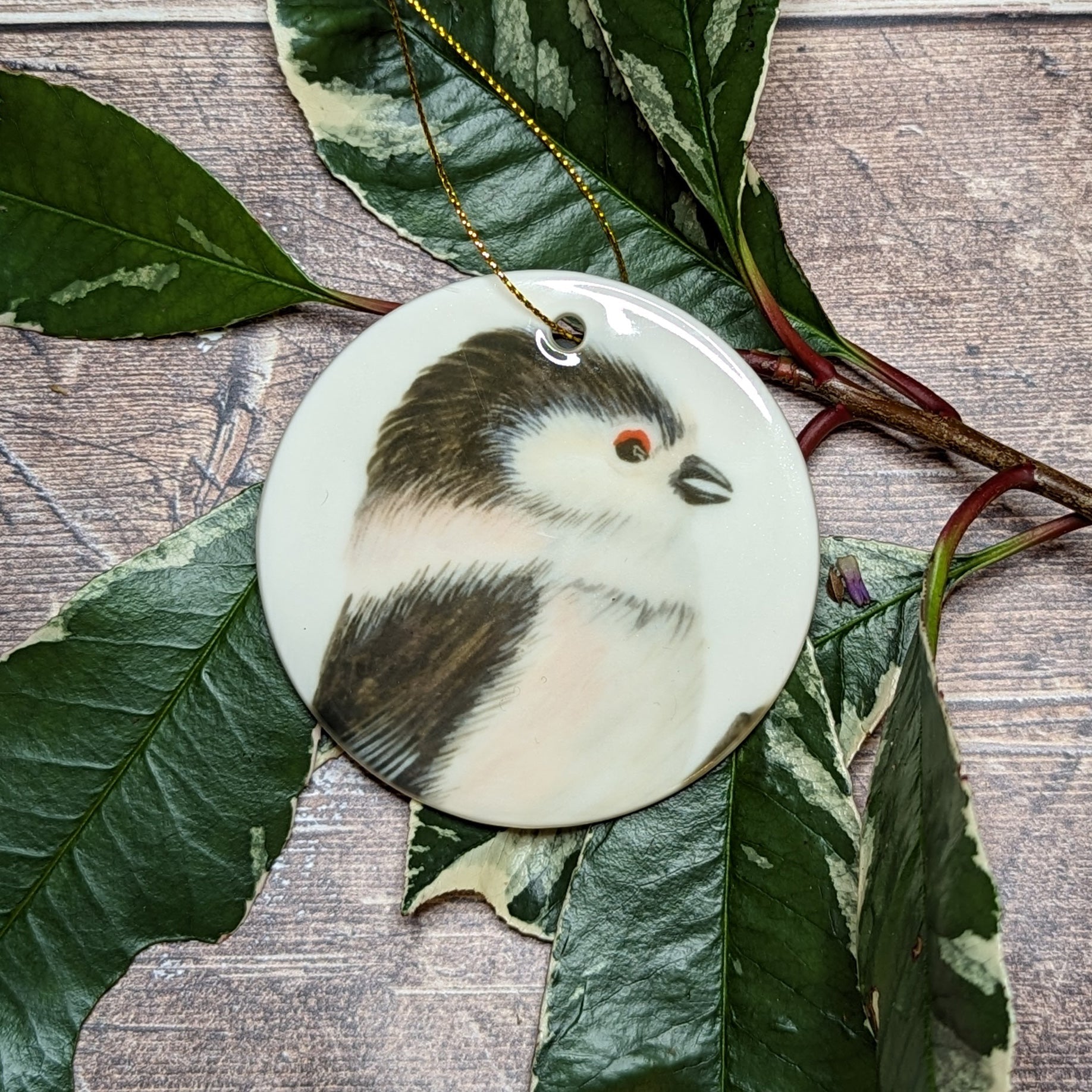 Long - tailed Tit Decoration - At the Cherry Tree