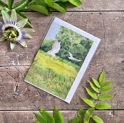 Quartering the Meadow - Greetings Card - At the Cherry Tree