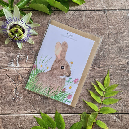 Rabbit - Greetings Card - At the Cherry Tree