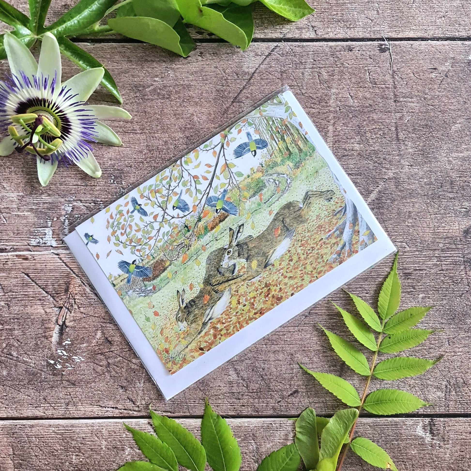 Running Free (Colour) - Greetings Card - At the Cherry Tree