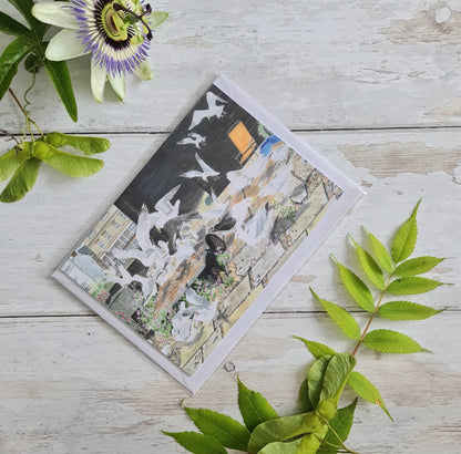 Seagulls, Aldeburgh Beach - Greetings Card - At the Cherry Tree