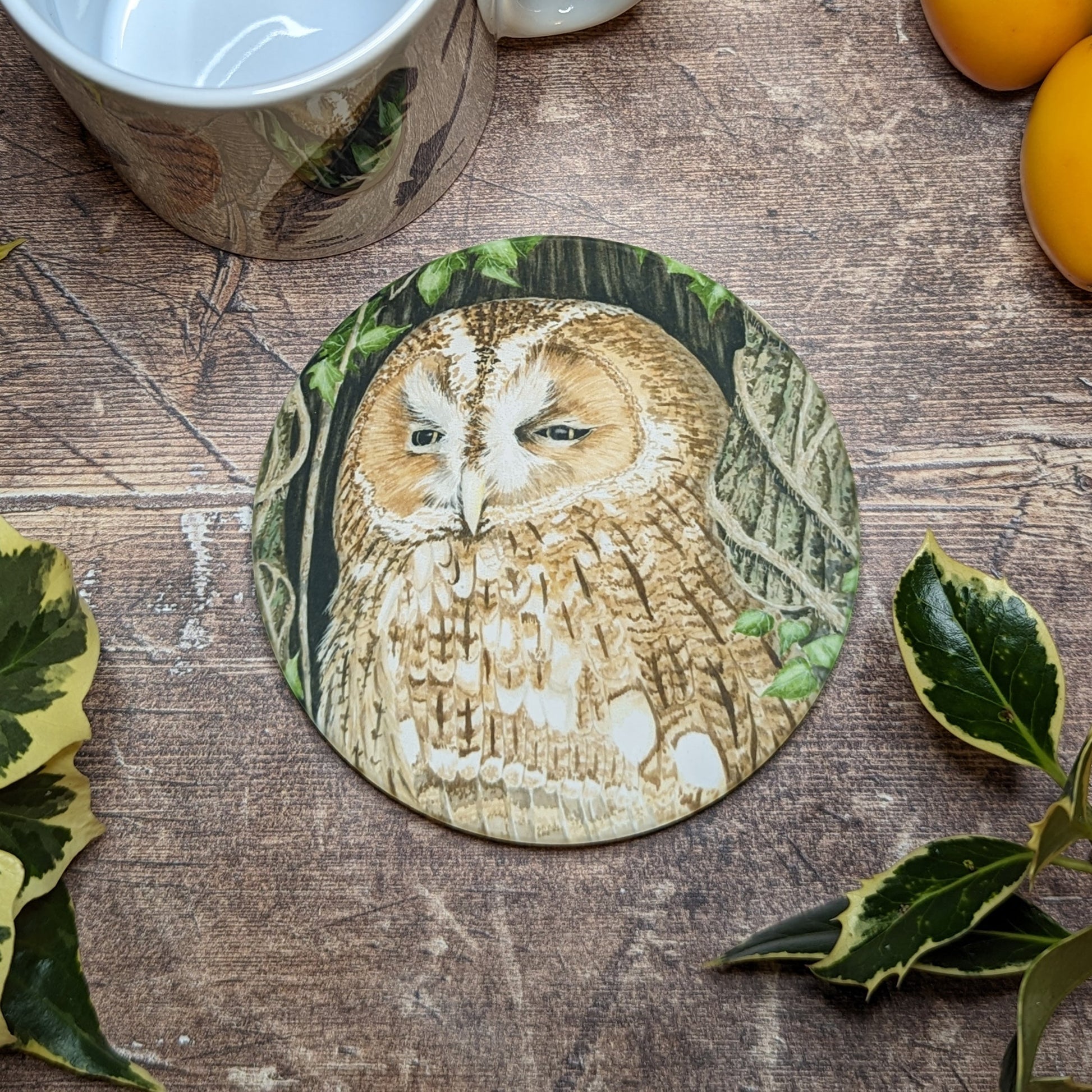 Tawny Owl Coaster - At the Cherry Tree