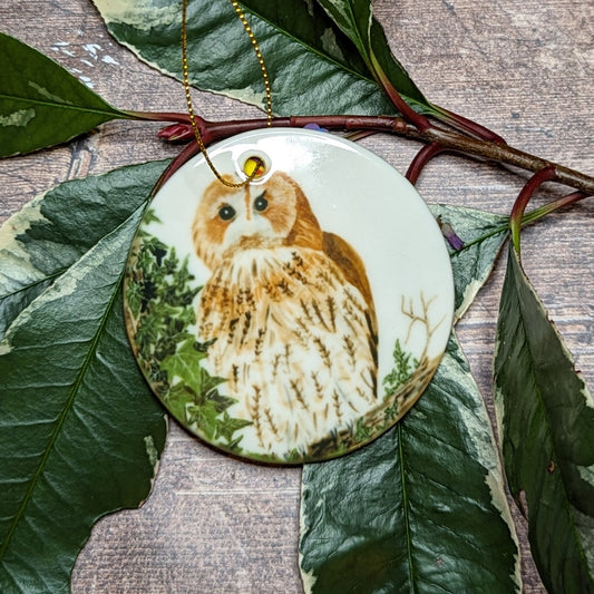 Tawny Owl Decoration - At the Cherry Tree