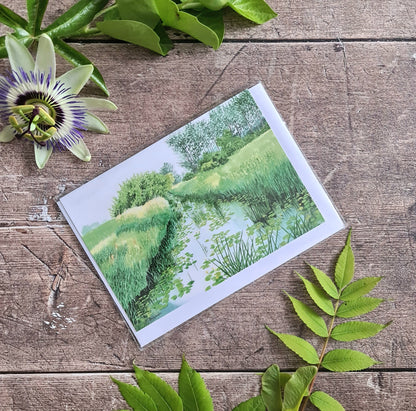 Waterlillies - Greetings Card - At the Cherry Tree