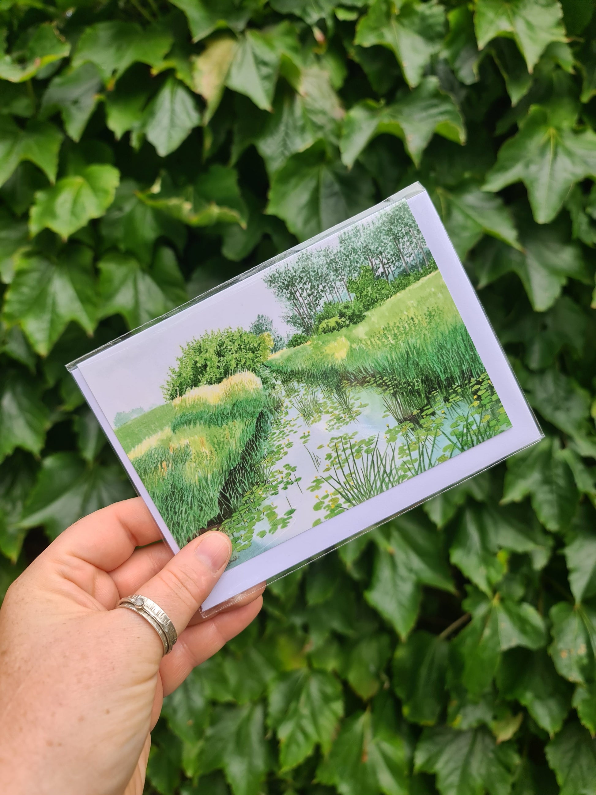 Waterlillies - Greetings Card - At the Cherry Tree