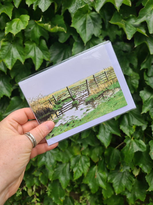 Winter Marsh - Greetings Card - At the Cherry Tree