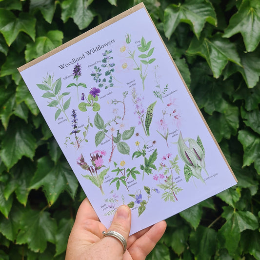 Woodland Wildflowers - Greetings Card - At the Cherry Tree