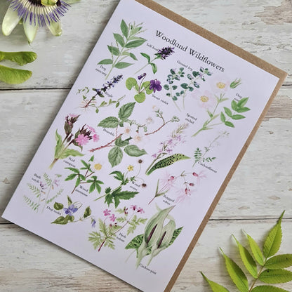 Woodland Wildflowers - Greetings Card - At the Cherry Tree