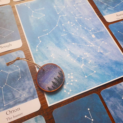 Winter Stargazing cards - PDF - At the Cherry Tree